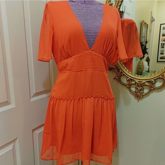 Coral Pink Dress - Picture 2 of 7